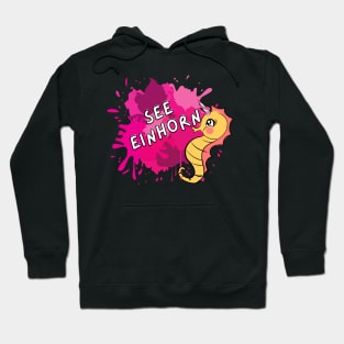 See Einhorn Comic Süß Witzig Seepferdchen Tier Hoodie